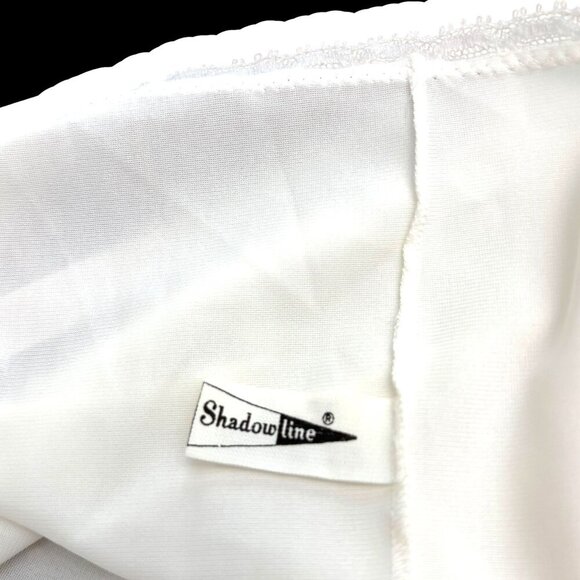 Vintage SHADOWLINE Full Slip White with Modest Lace Accent Size 40 EUC - Picture 5 of 6